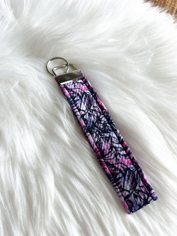 Pink Tropical Floral Keychain