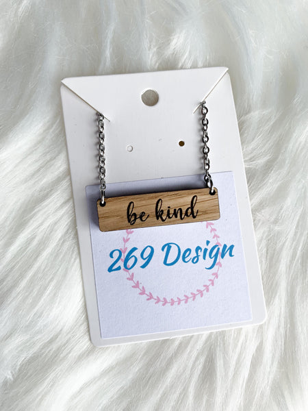 "Be Kind" Bar Necklace