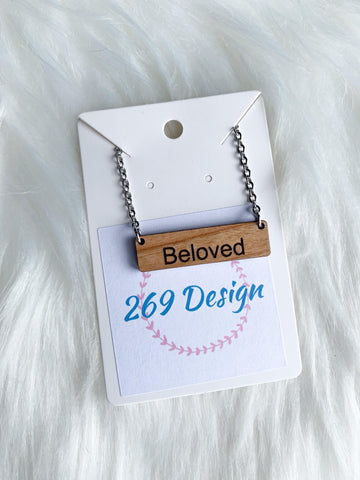 "Beloved" Bar Necklace