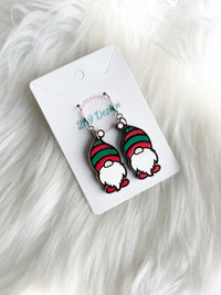 Striped Christmas Gnome Dangles