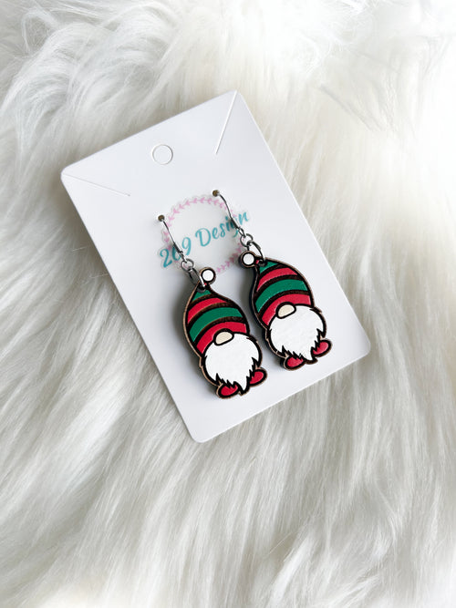 Striped Christmas Gnome Dangles