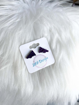 Glitter Megaphone Studs