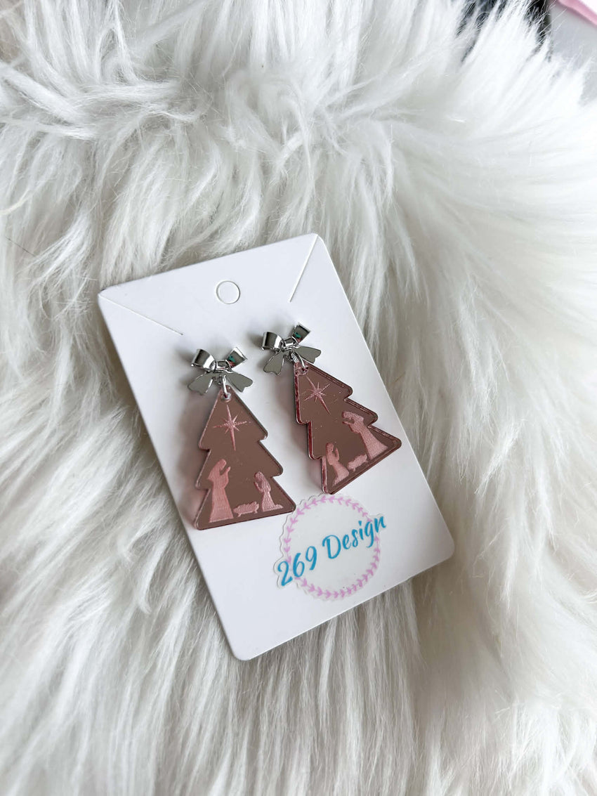 Rose Gold Nativity Tree