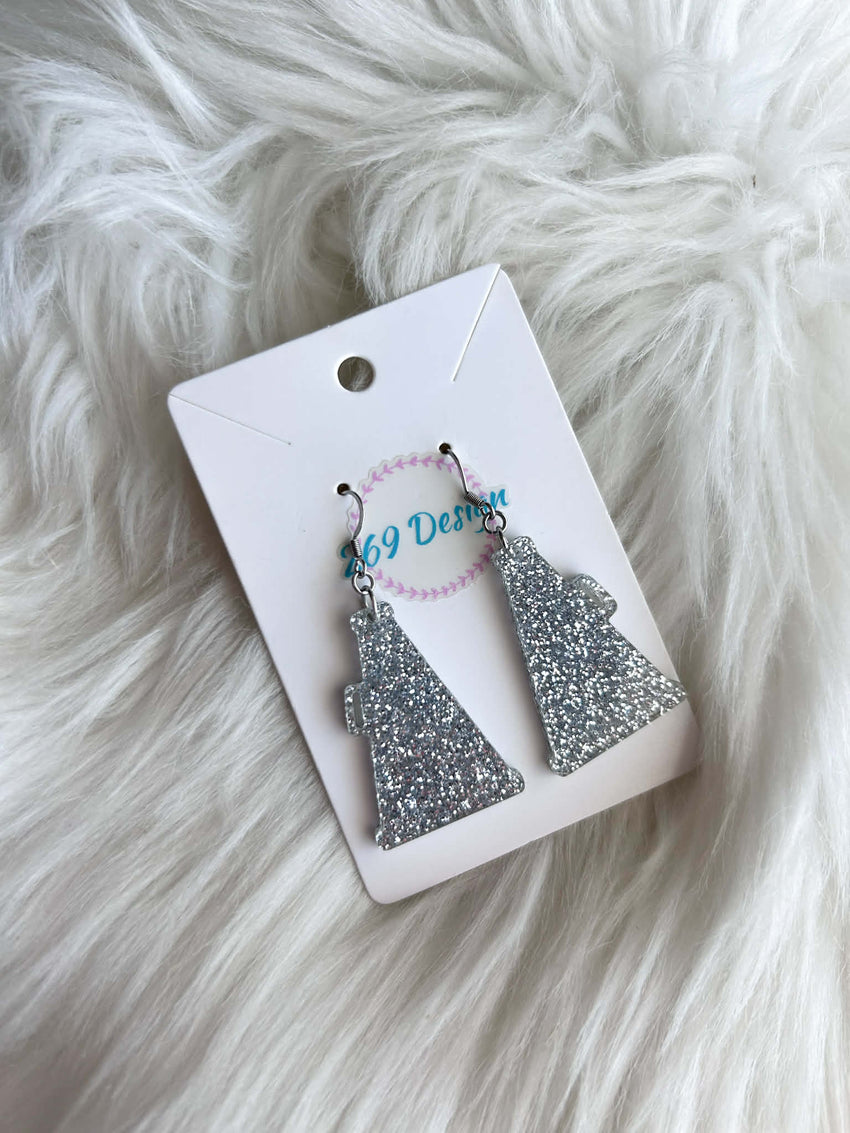 Glitter Megaphone Dangles