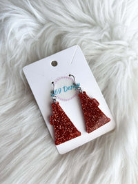 Glitter Megaphone Dangles
