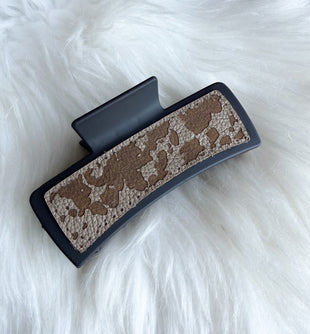 Engraved Cow Print Hair Clip (Large) (Copy)