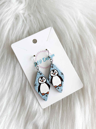 Penguin Diamond Dangles