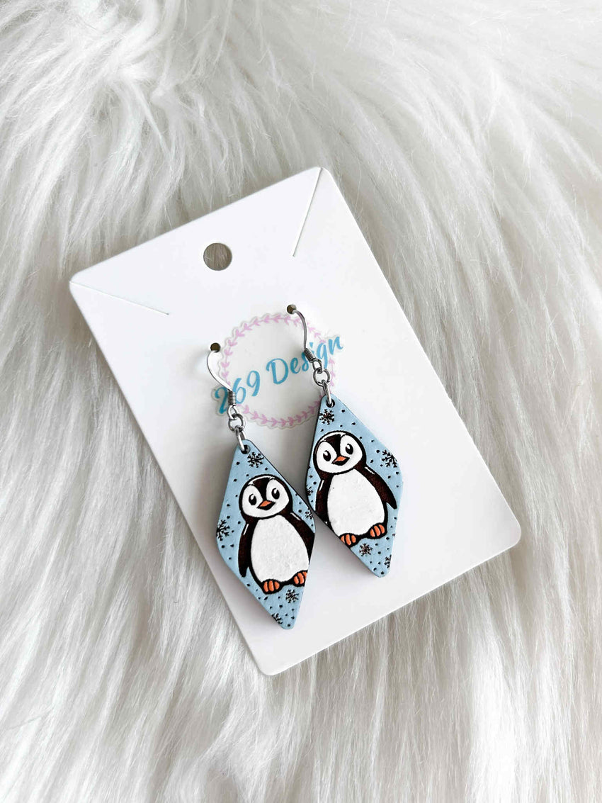 Penguin Diamond Dangles