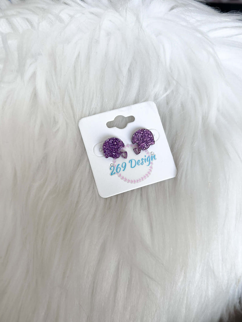 Glitter Football Helmet Studs