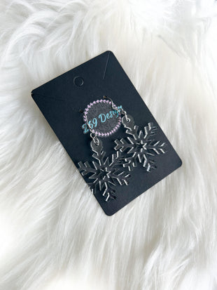 Clear Snowflake Dangles