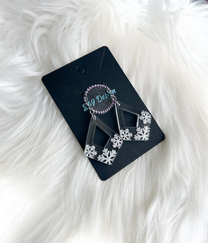 Diamond Snowflake Dangles