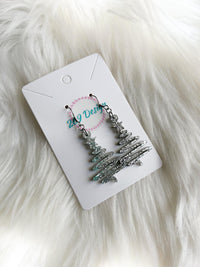 Silver Ribbon Christmas Trees