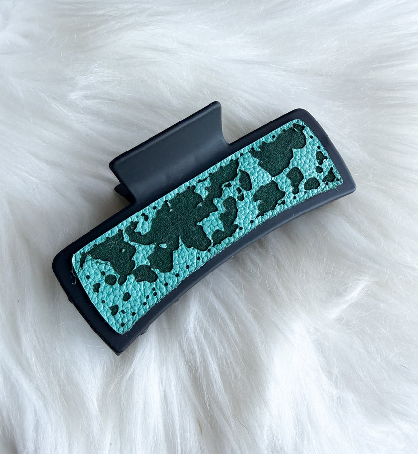 Engraved Cow Print Hair Clip (Large) (Copy)
