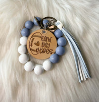 Light Blue and White Wristlets