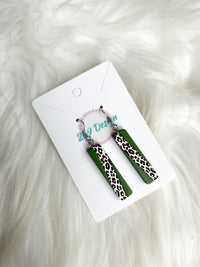 Leopard Bar Dangles