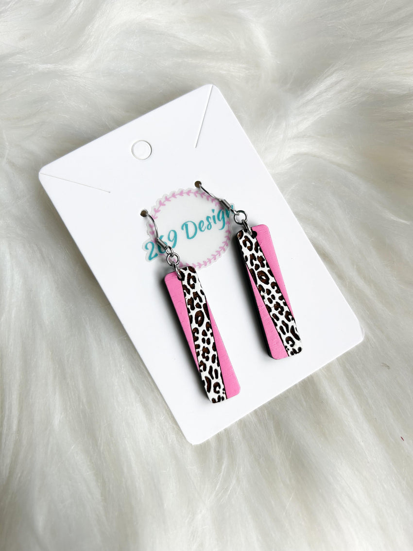 Leopard Bar Dangles