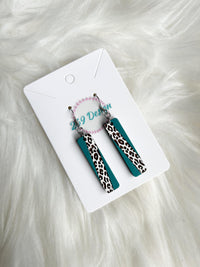 Leopard Bar Dangles