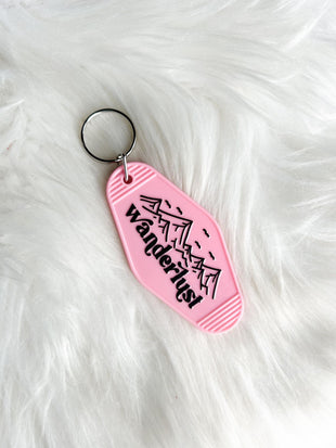 Wanderlust Vintage Motel Keychain