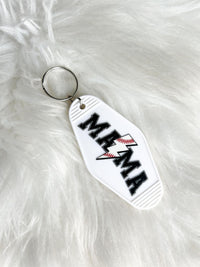 Baseball Mama Lightning Vintage Motel Keychain