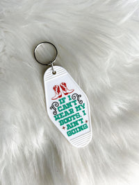 If I Can't Wear My Boots... Vintage Motel Keychain