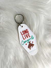 Long Live Cowgirls Vintage Motel Keychain