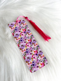 Watercolor Flowers Bookmark