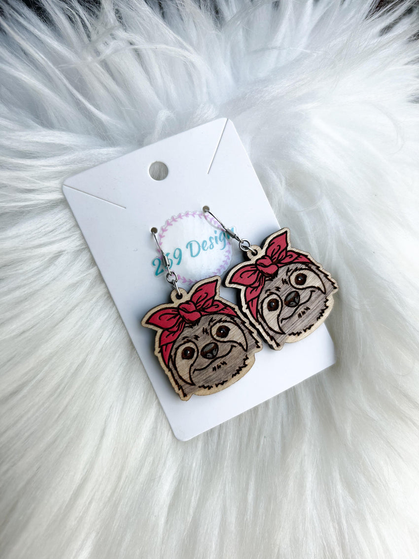 Sloth Bandana Dangles