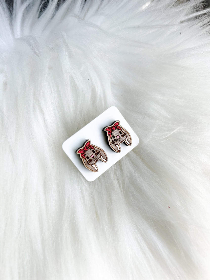 Lop Bunny Bandana Studs