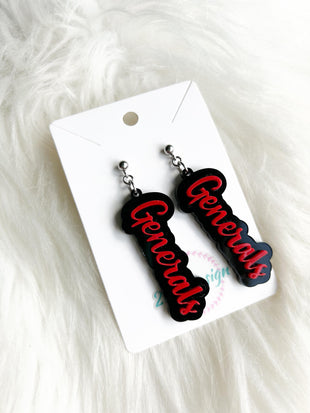 Generals Acrylic Dangles