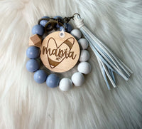 Light Blue and White Wristlets