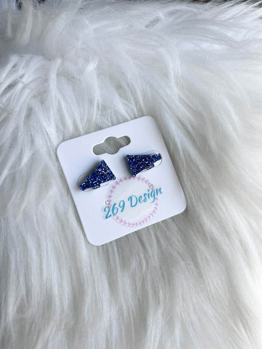 Glitter Megaphone Studs