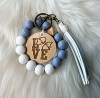 Light Blue and White Wristlets