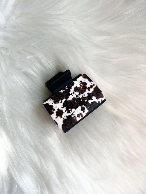 Realistic Cow Print Hair Clip (Small)