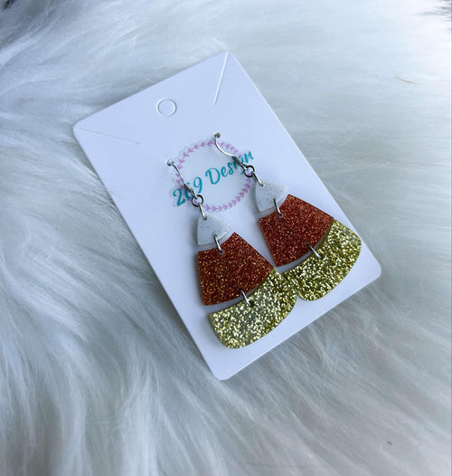 Candy Corn Dangles (Acrylic)