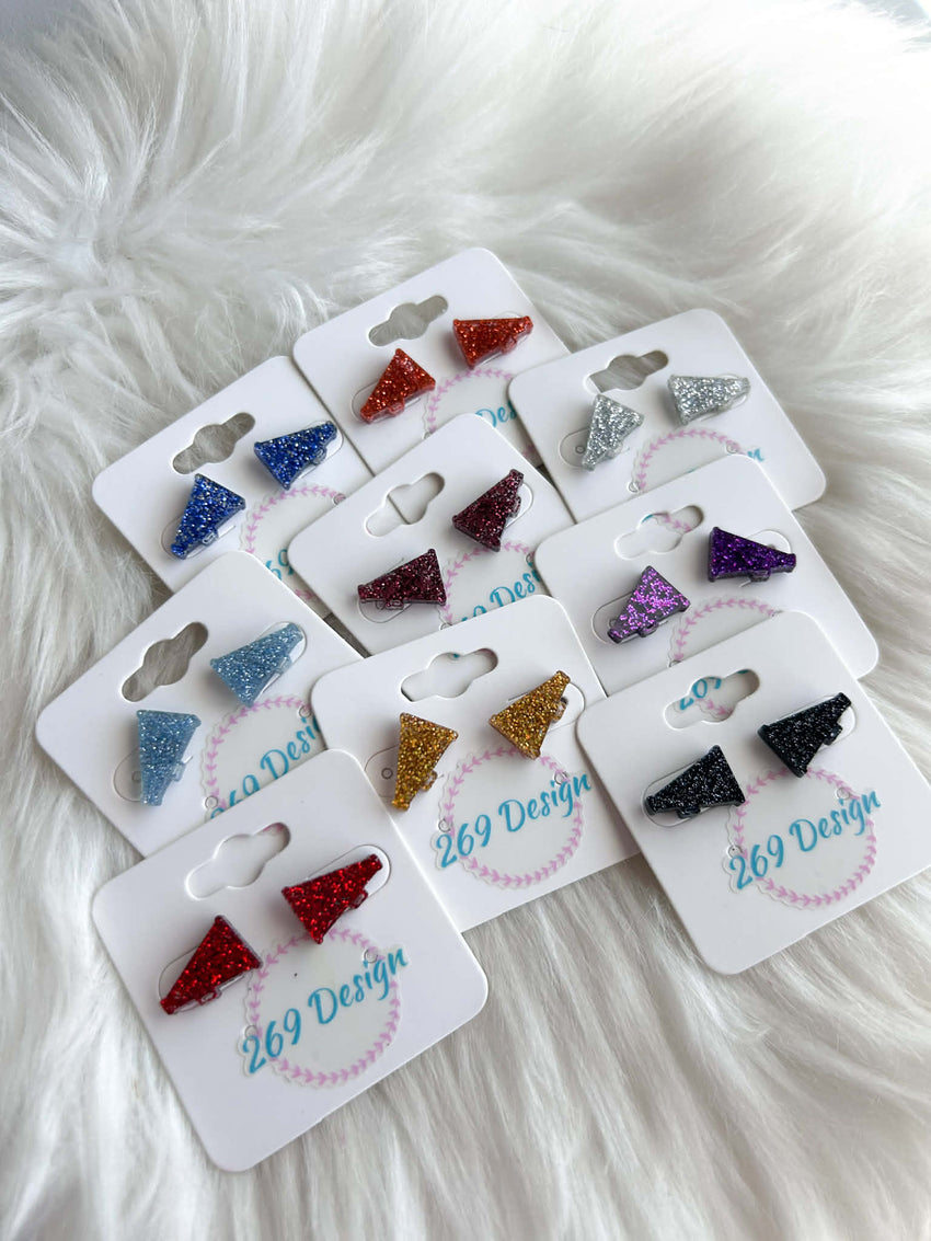 Glitter Megaphone Studs