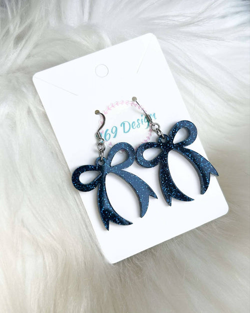 Glitter Bow Dangles (Ribbon)
