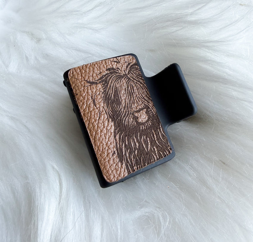 Highland Cow Hair Clip (Small)