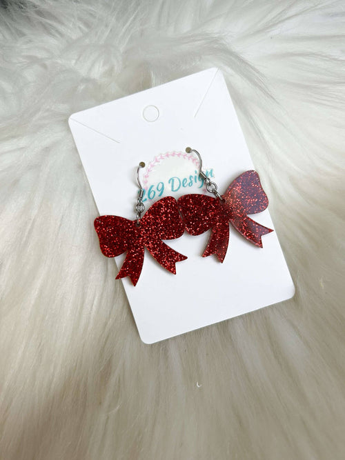Glitter Bow Dangles (Standard)