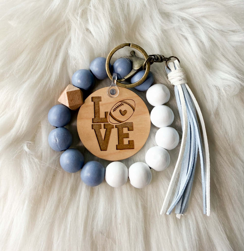 Light Blue and White Wristlets