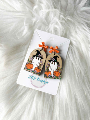 Ghost Pumpkin Dangles