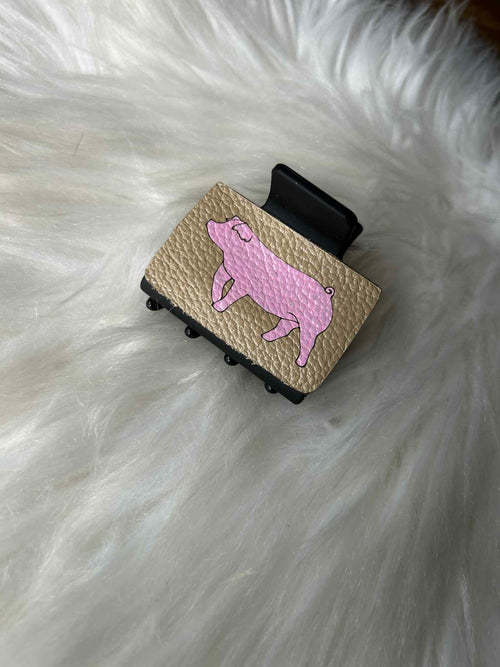 Pink Pig Hair Clip (Small)