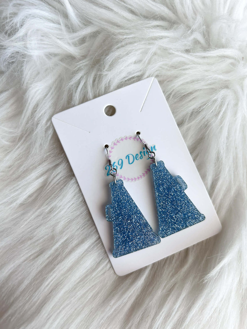 Glitter Megaphone Dangles