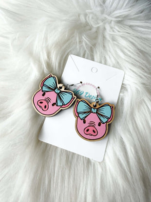 Pig Bow Dangles