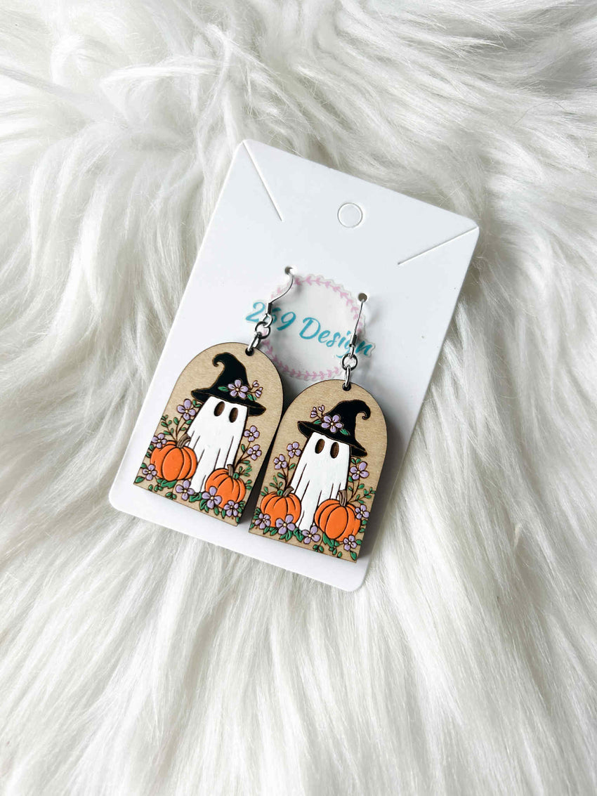 Ghost Pumpkin Dangles