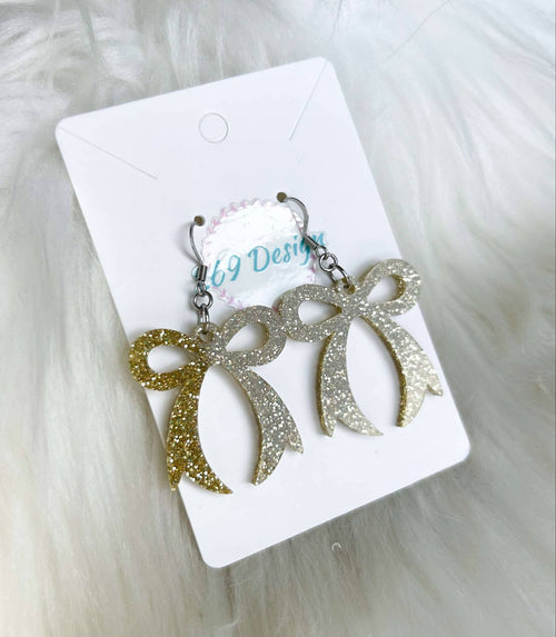 Glitter Bow Dangles (Ribbon)