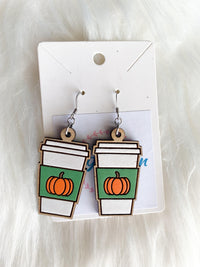 Pumpkin Coffee Cup Dangles