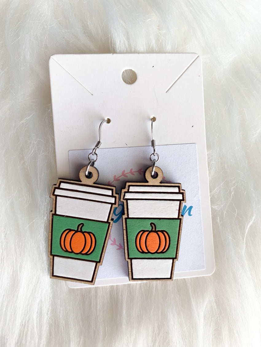 Pumpkin Coffee Cup Dangles