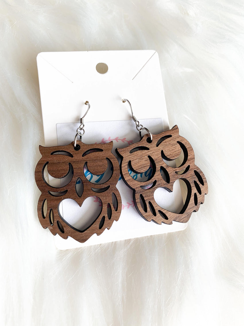 Cut Out Owl Dangles