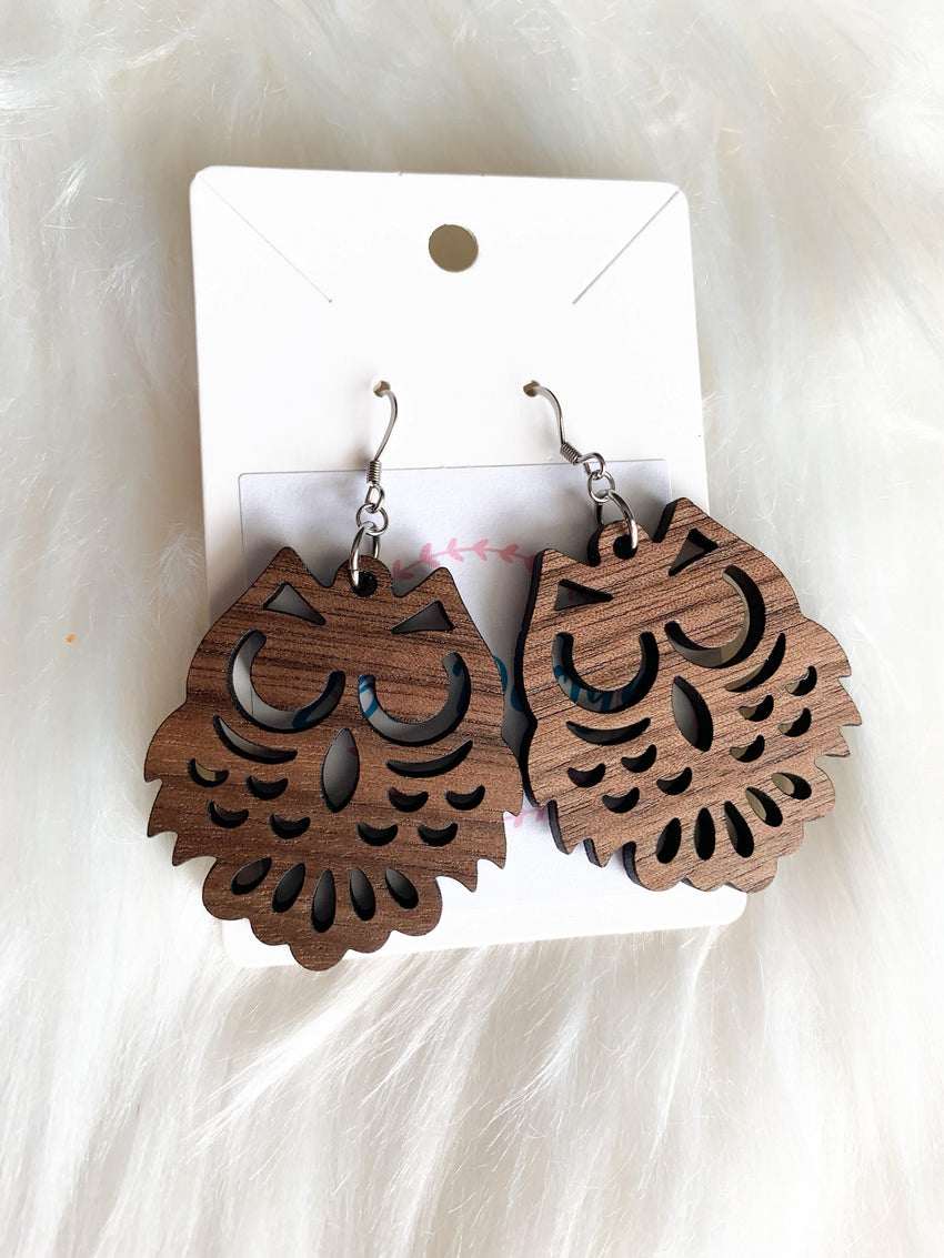 Cut Out Owl Dangles