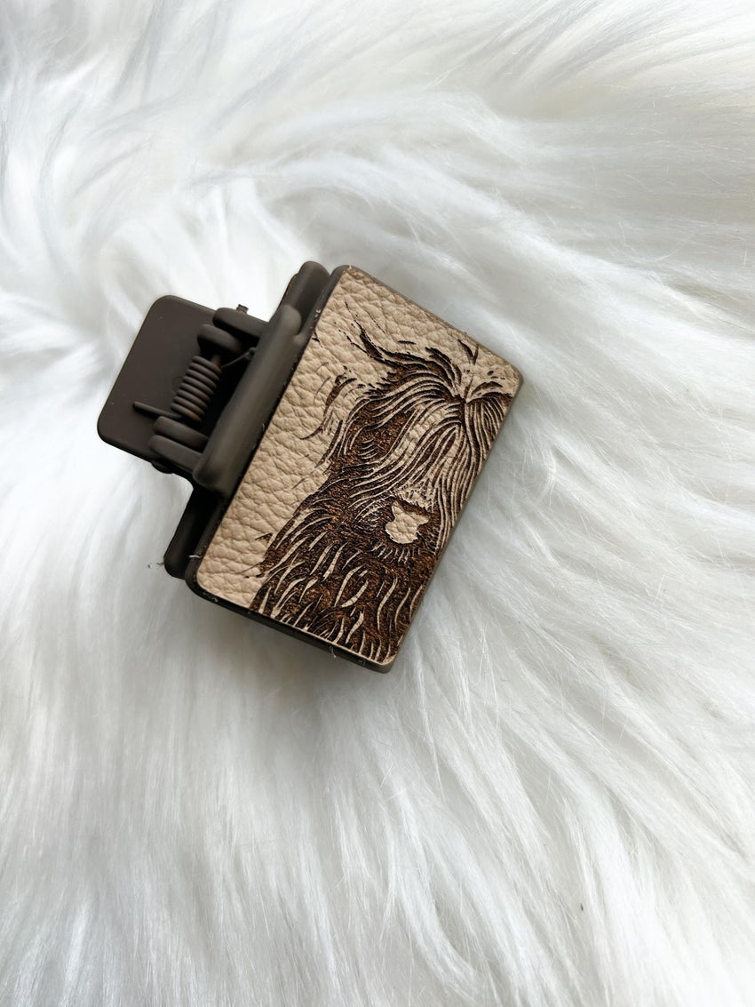 Highland Cow Hair Clip (Small)